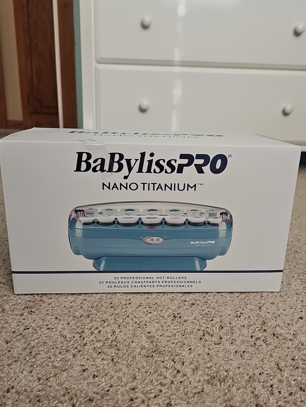 BaBylissPRO Nano Titanium Hot Rollers - Teal and White